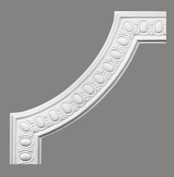 Wand 250-12 PU  41x41cm  Ecke/Viertelkreis passend zur Leiste Wand 250 PU